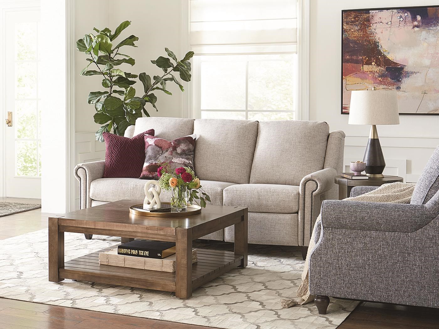 Bassett Custom Upholstery 100201843 Reclining Sofa Williams Kay Reclining Sofas